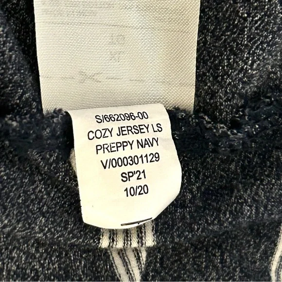 Crew Neck Jersey Preppy Navy Stripes Size XL - Picture 5 of 10